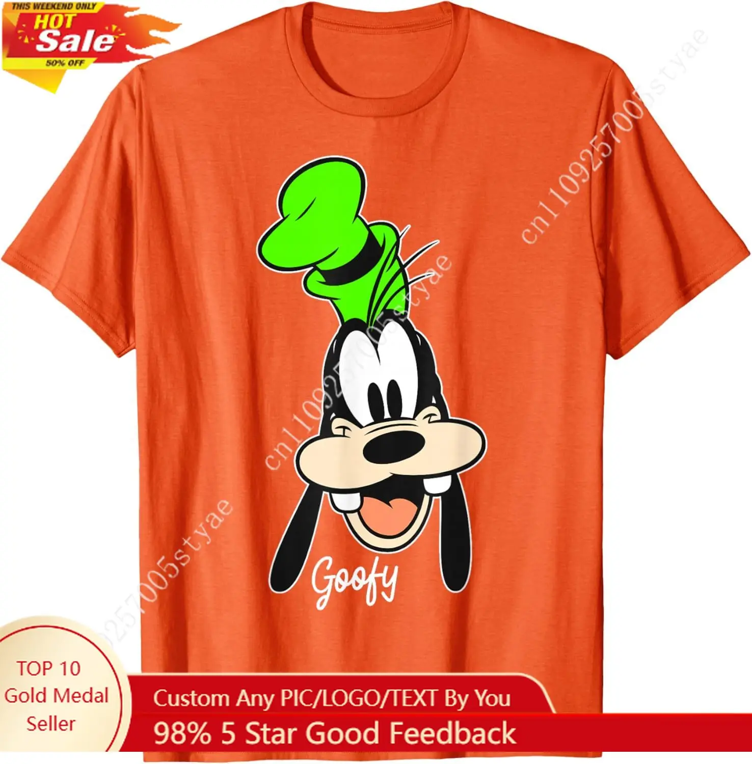 

Disney Mickey and Friends Goofy Big Face Portrait T-Shirt