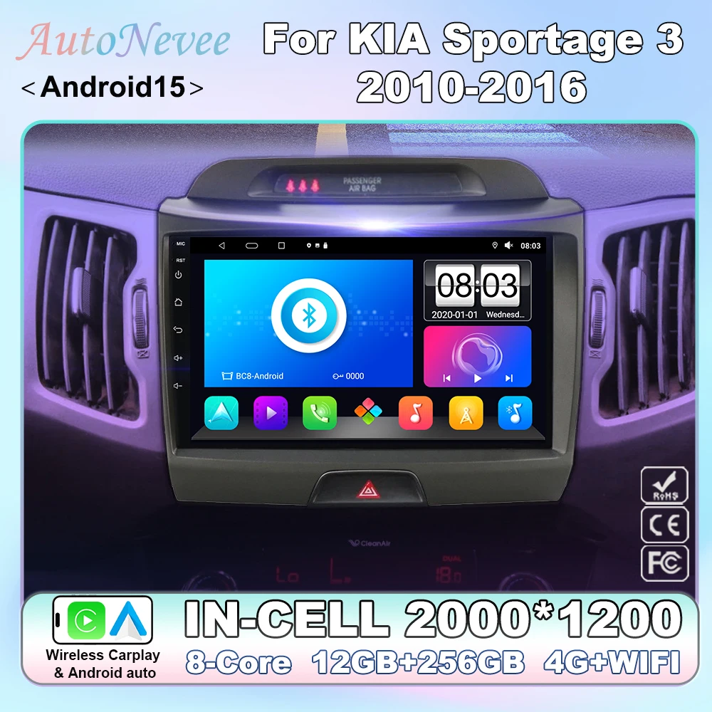 

9 inch for KIA Sportage 3 2010 - 2016 Car Radio Video Multimedia Player Android OS GPS Navigation IPS Touch Screen DSP BT WiFi