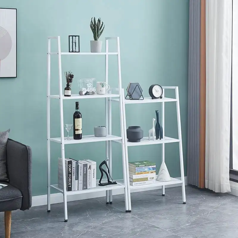 Estante de Armazenamento em Ferro Trapezoidal, Multi-camadas, para Quarto, Sala de Estar, Cozinha, Varanda, Organizador de Livros