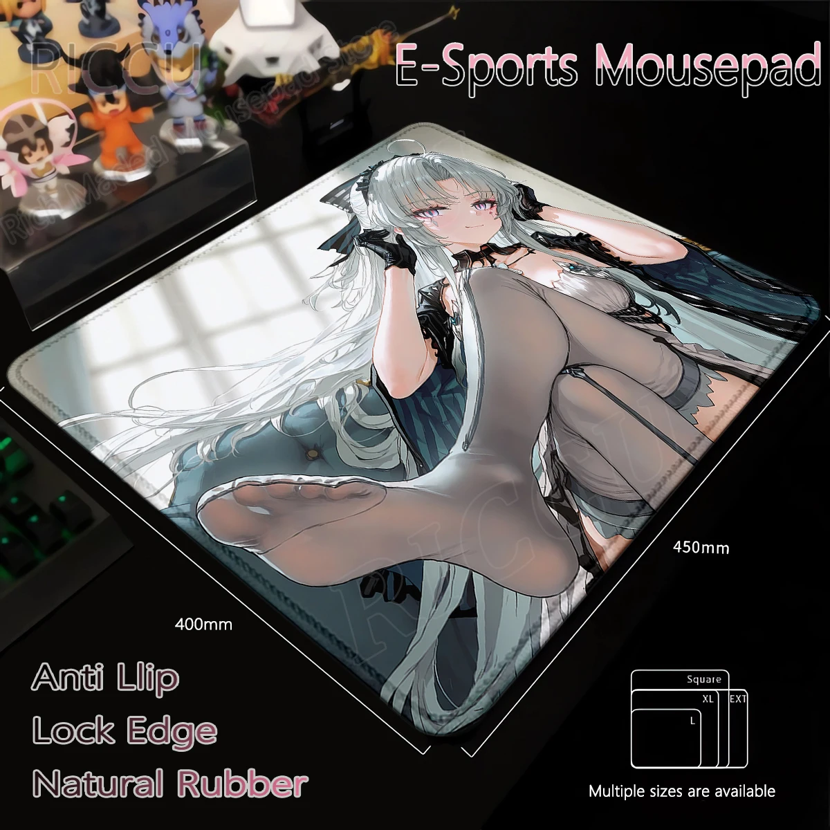 Wuthering Waves Carlotta Montelli Mouse Pad Kartun Karet Kecil Mousepad Desktop Pad Komputer Kantor Keyboard E-sport Tablemat