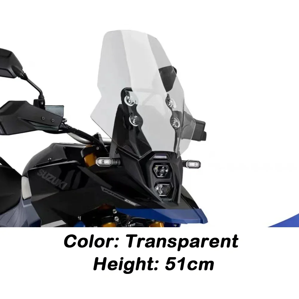 สำหรับ SUZUKI V-STROM 800DE DL800DE กระจกรถจักรยานยนต์สูงกีฬาด้านหน้ากระจกอะคริลิคตัวเบี่ยง 800DE อุปกรณ์เสริม