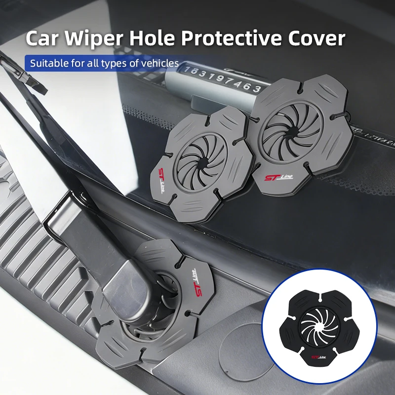 

2pcs Car Windshield Wiper Protector Cover Dustproof Covers Car Accessories For Ford ST Mustang Explorer Focus Fiesta EDGE F150 E