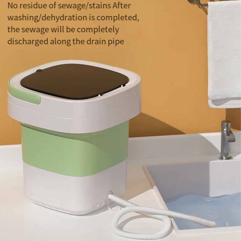 Mini-Klappwaschmaschine, 12 l Fassungsvermögen, automatisch, für Zuhause, tragbar, Multifunktions-Baby-Unterwäsche, Waschmaschine, langlebig, UK-Stecker A