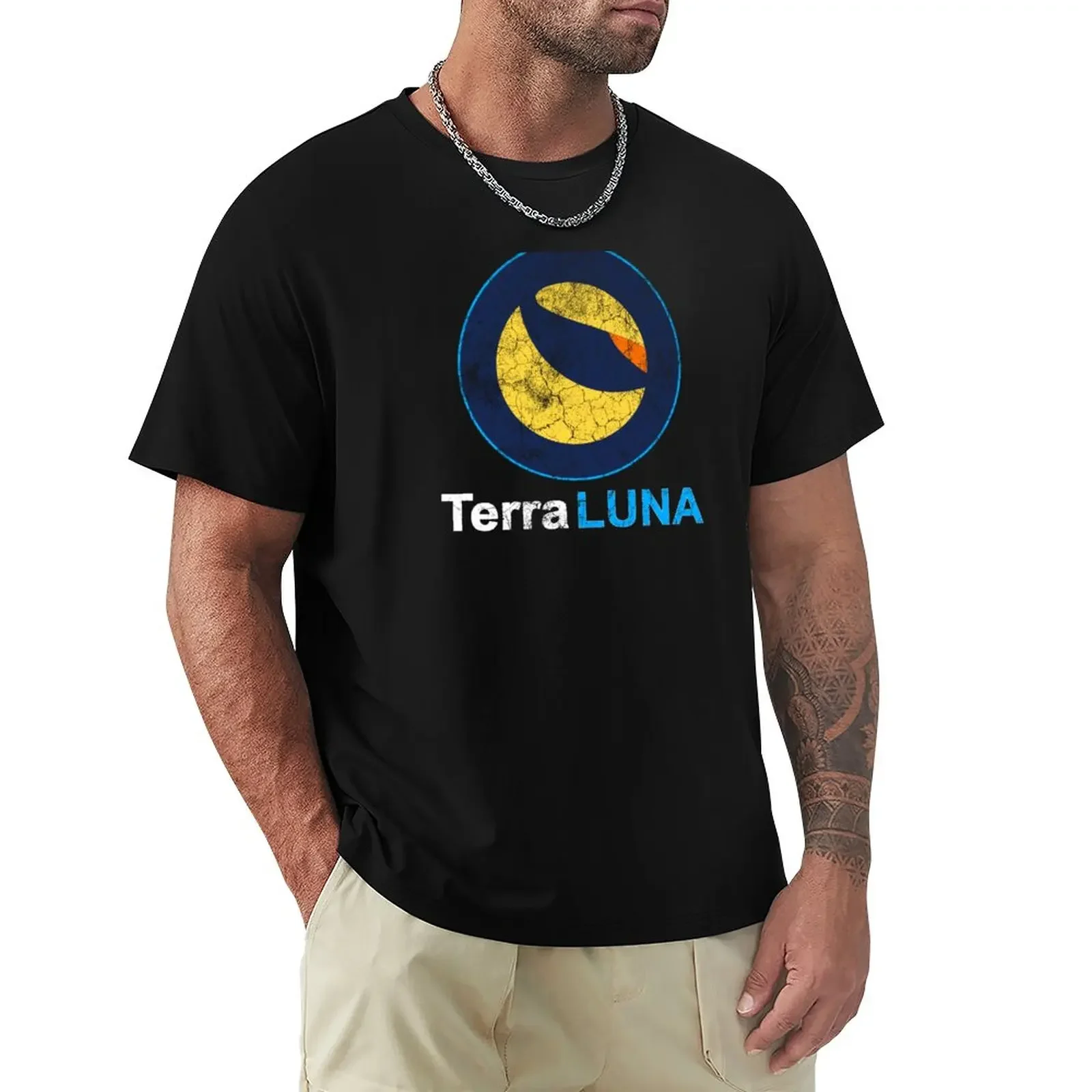 

Vintage Terra Luna Cryptocurrency Distressed Logo T-Shirt sweat summer clothes mens clothing