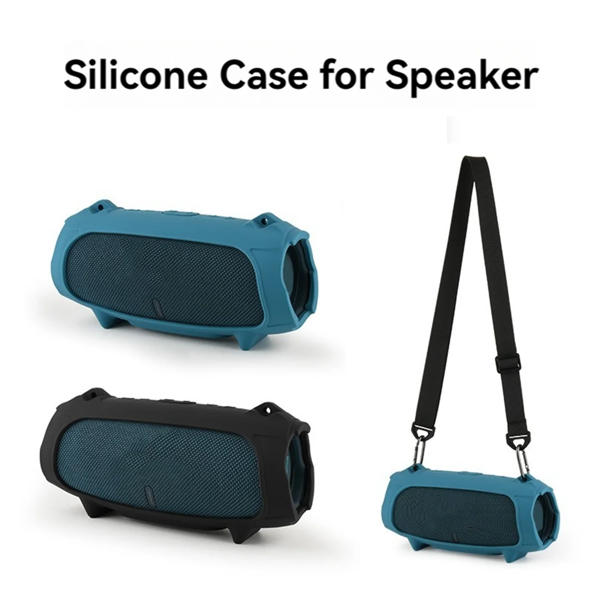 Silicone Cover Case for Charge 5 Portable Bluetooth Speaker, Soft Skin Sleeve for Charge5 Speaker Accessories,B