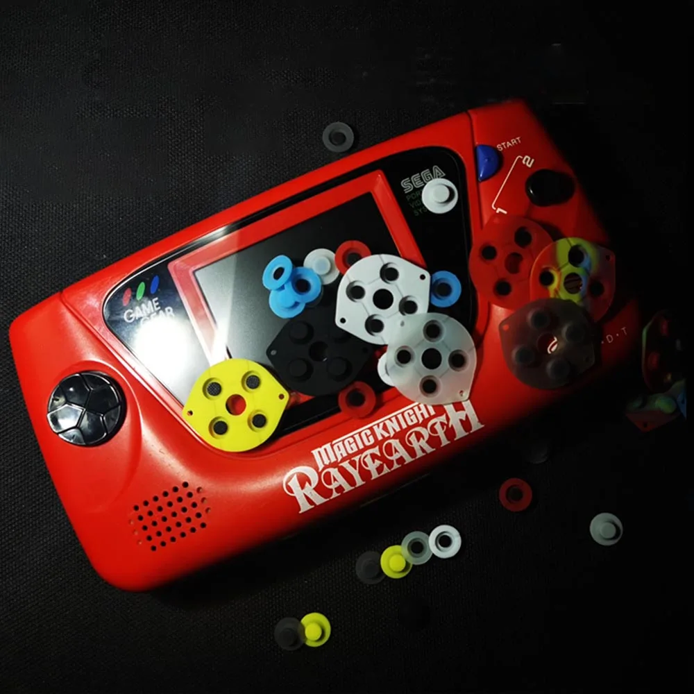 ใหม่ GG ปุ่ม Conductive ยางแผ่นสำหรับ SEGA Game Gear สำหรับ SEGA GG สูงหน้าจอ LCD Backlight ชุด