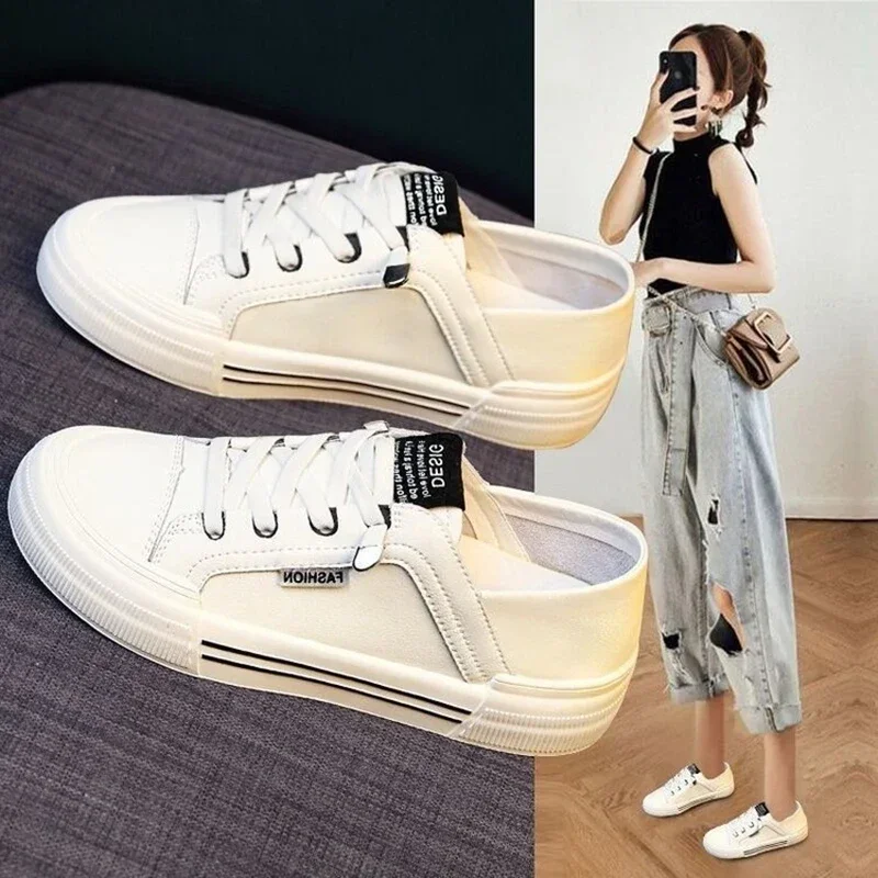

2024 Spring and Autumn New Fashion Comfortable Breathable Thin Casual Shoes White Shoes Women's Soft-soled Sports Shoes