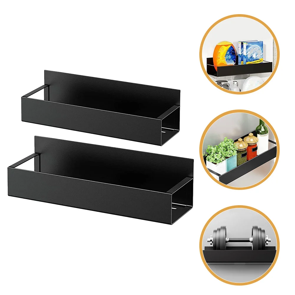 

2Pcs Magnetic Spice Rack for Refrigerator - Fridge Magnetic Shelf Organizer with Strong Adhesion No Drill Needed for Kitchen