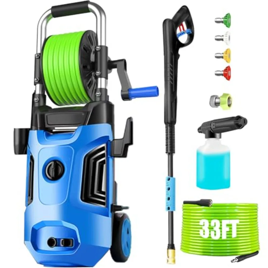 

Electric Pressure Washer 4800 PSI 4.0 GPM Power Washers Electric Powered with 33ft Pressure Hose 4 Nozzle and Foam Cannon Power
