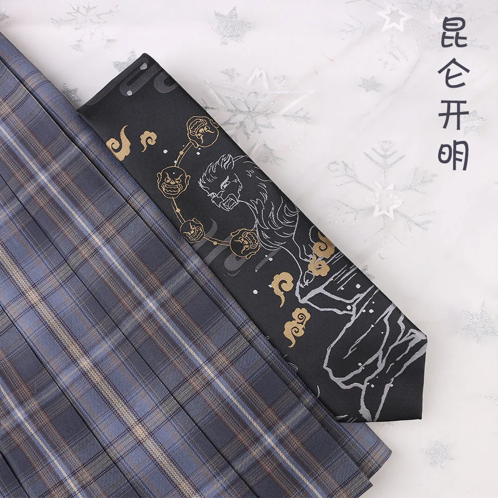 Anime Cosplay Ties Men Uniform Accessories Harajuku Women Christmas Gift Halloween Costume Necktie Prop