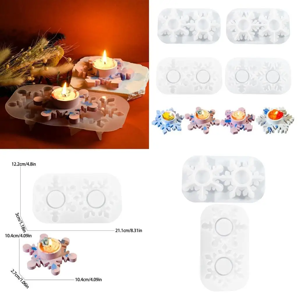 

652F Portable Holders Silicone Mold Flexible Snowflake Stand Tray Mold Holder Mold for Craft Enthusiasts