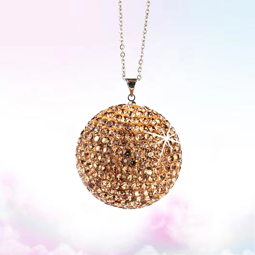 

Car Rear View Mirror Hanging Ornaments Decor Jewelry Auto Accessories Ball Shaped Rhinestone Interior Decoration