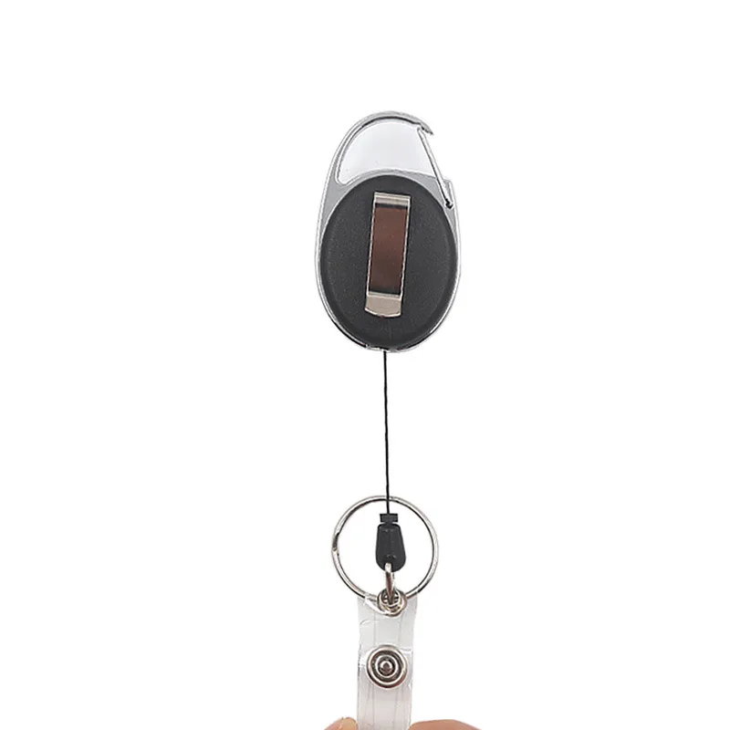 Office ID Card Holder - Extendable, Retractable Sliding Cover Card Holder - Access Card, Subway Card, Bus Card - Buckle Design