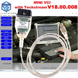 MINI VCI MINIVCI J2534 Tis Techstream Software V18.00.008 For Toyota OBD OBD2 Diagnostic Cable With Software Link Till Year 2022