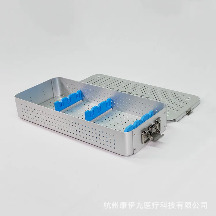 Scatola di sterilizzazione per nefroscopio percutaneo, staffa in silicone di allumina, specifica in alluminio 450 * 200 * 70 mm