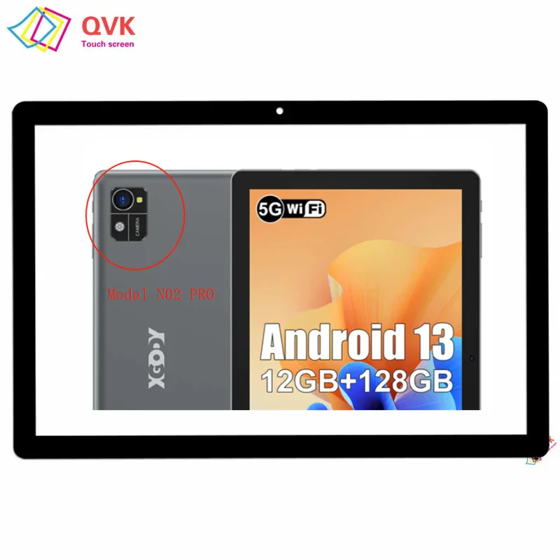 Black 10.1inch For XGODY N02 PRO Tablet PC Capacitive Touch Screen Digitizer Sensor External Glass Panel Model N02PRO