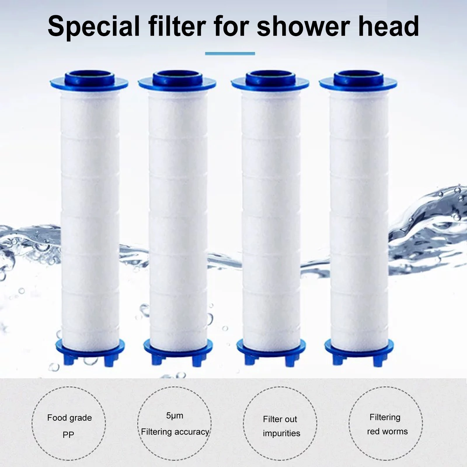 Handheld Shower Head Filter Cotton Remove Rust Shower Head Filter Improve Skin & Hair for Various Specifications Different Model