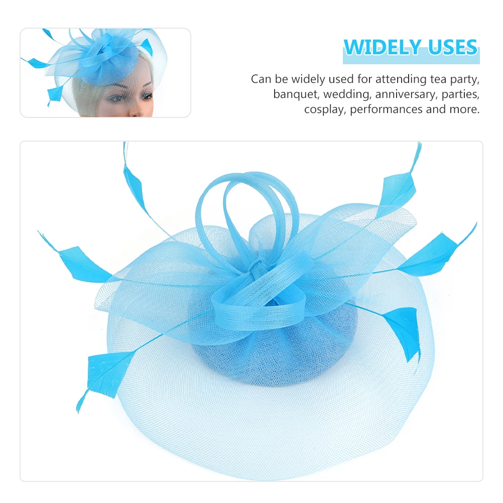 

Elegant Fascinator Hats Hairband for Women Tea Party Bridal Gauze Headbands Lightweight Comfortable Wedding Banquet Accessories