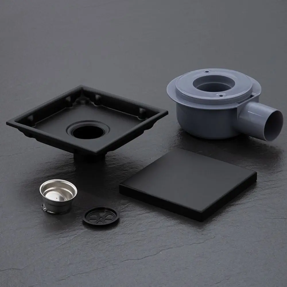 

Квадратный слив для пола из нержавеющей стали 304, вставка для плитки с защитой от запаха, аксессуары для сливного слива с большим потоком, решетки для душа, ванная комната