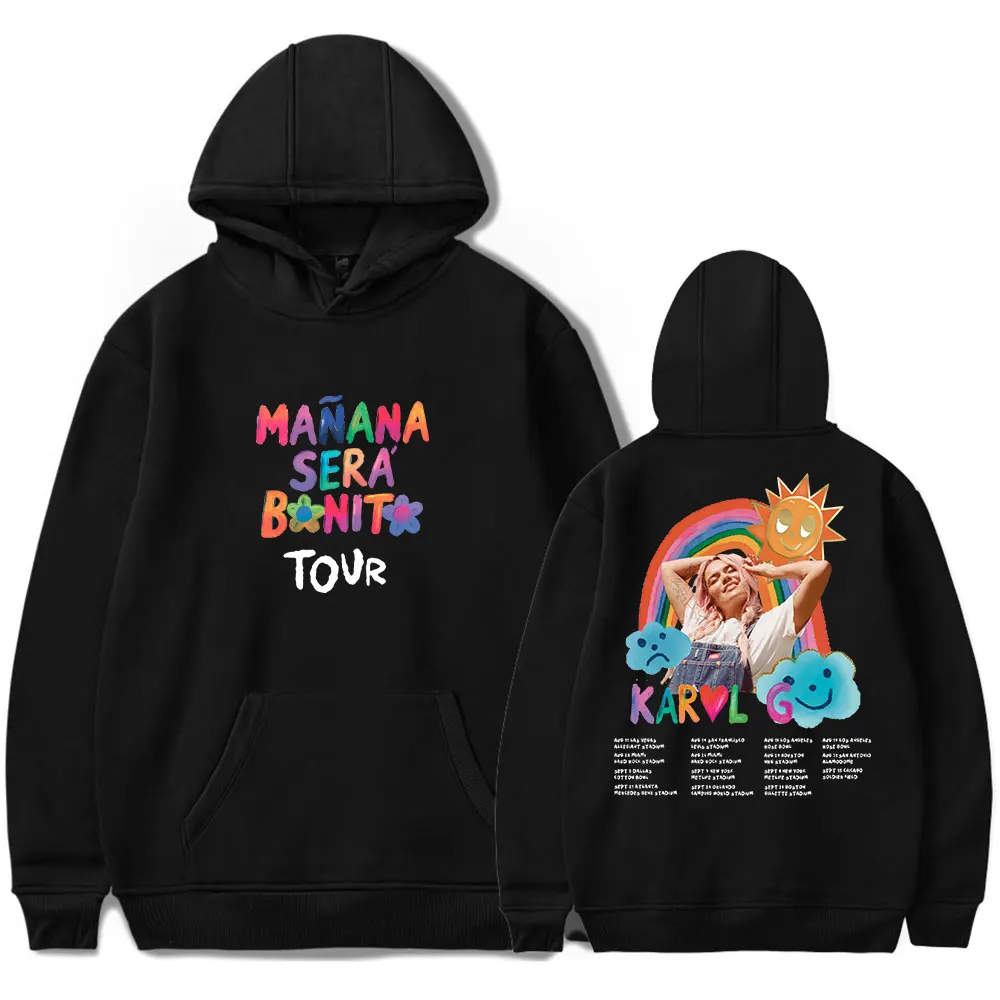 

Karol G Hoodies Msb Tour 2023 Rainbow Sweatshirts MAÑANA SERÁ BONITO Album Merch Print Unisex Fashion Funny Casual Streetwear