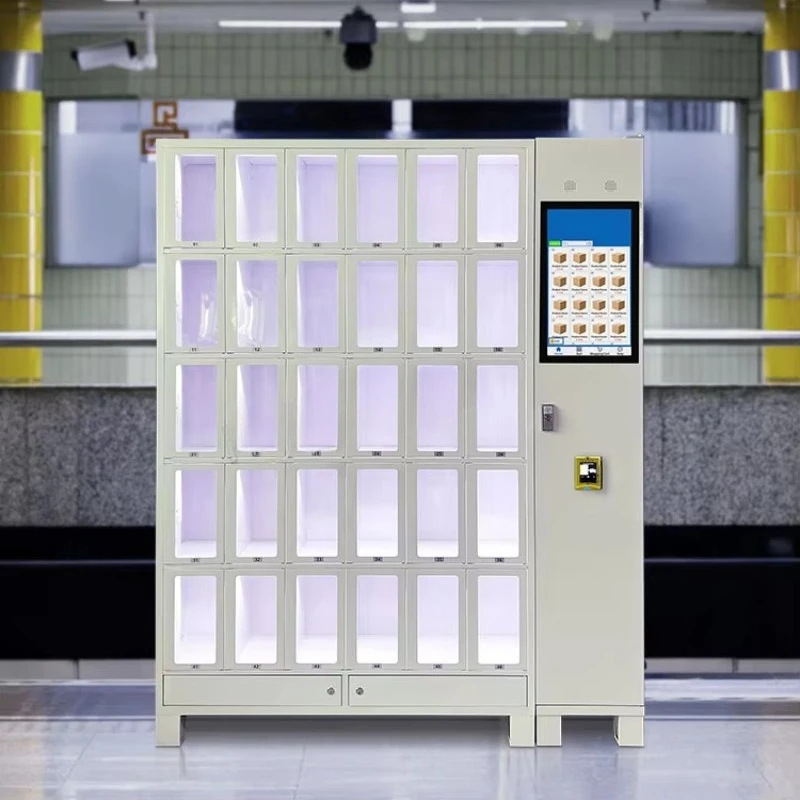 FOODLINE Customized Flexible Deployment Gym Vending Machine 30 Grids Visual Smart Locker Vending Machine for Small Items