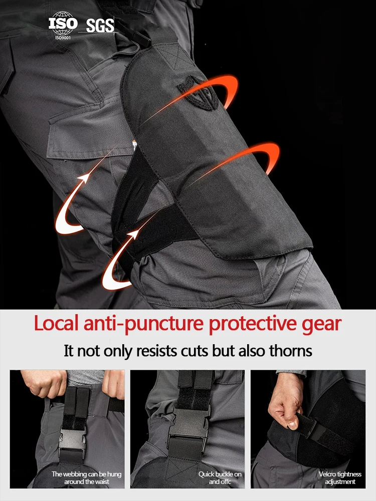 Protective Gear, Anti-puncture Protective Gear, Leg Guards, Cycling Protective Gear, Detachable Soft Armor, Anti-cut Clothing