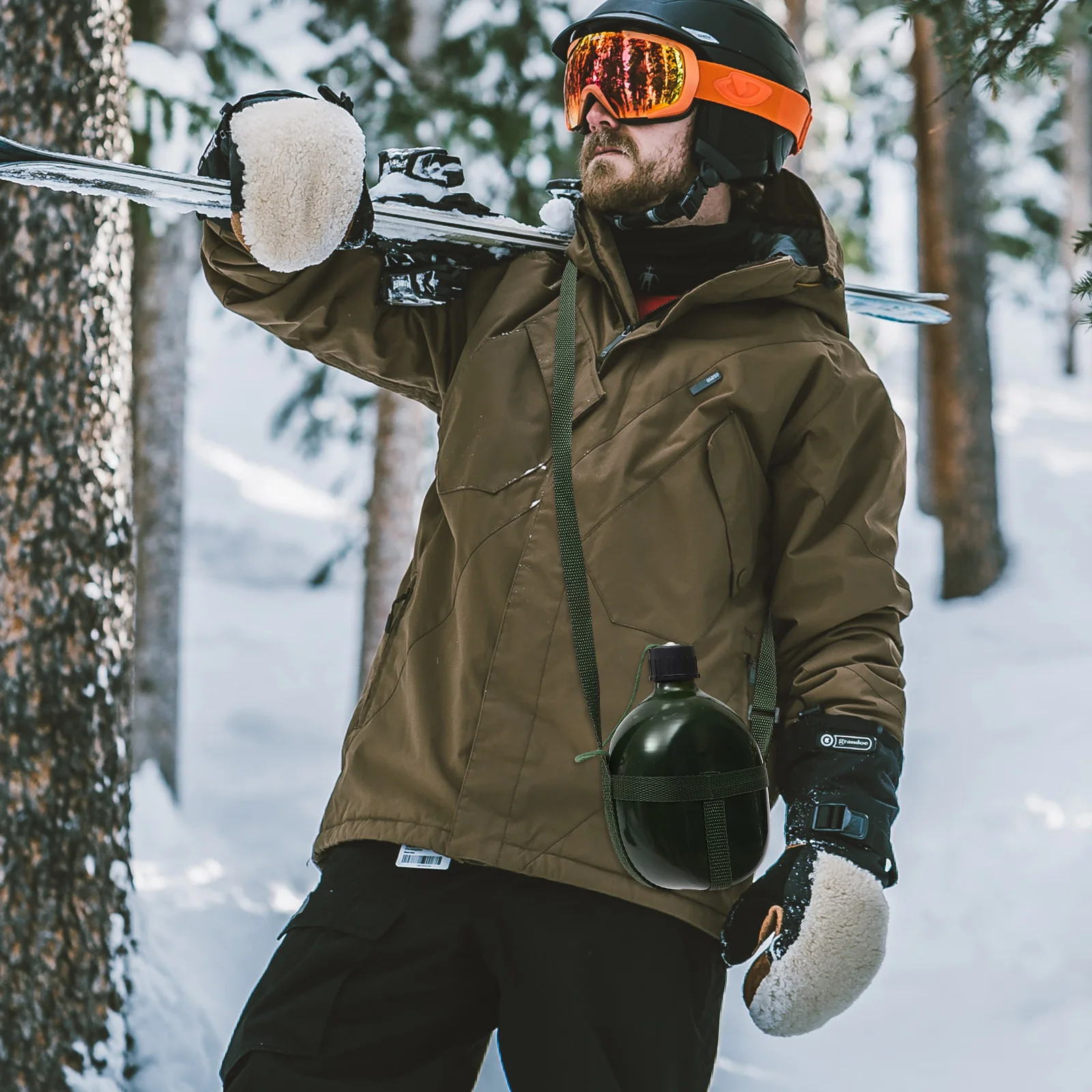 

High Grade Camping Canteen Break Resistance Compact Light Easy Use Store Portable Military Water Kettle