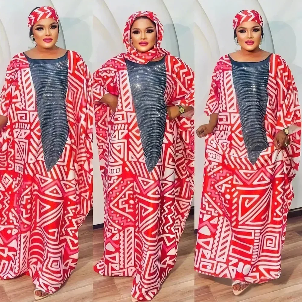 

Africa Clothing Abayas for Women Dubai Luxury 2024 Chiffon Boubou Muslim Fashion Caftan Marocain Wedding Evening Party Dresses