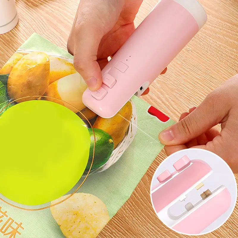 Portable Food Packaging Vacuum Sealing Machine Vacuum Bags Household Vacuum Food Storage Snack Sealer Homeheld Tools