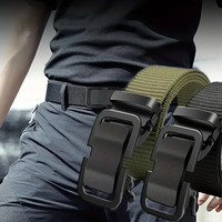 2pcs Mens Tactical Automatic Buckle Belt - Quick-Drying Polyester Waistband, Iron Buckle, Ideal for Outdoor Leisure, Sports, and