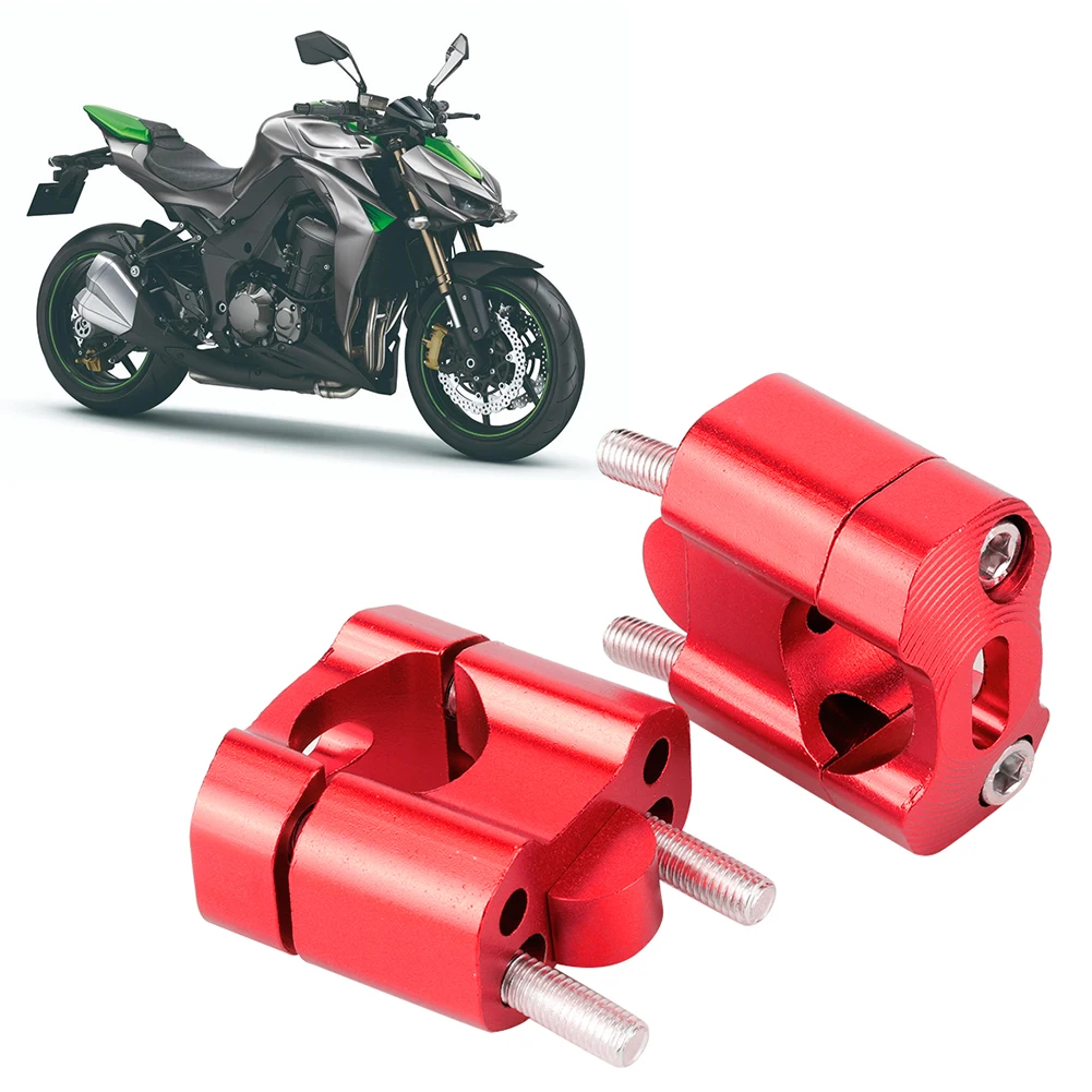 1Pair 22mm/28mm 1/8in 7/8in Motorcycle Handlebar Mount Clamps Riser Adapter CNC Aluminum Alloy Motorcycle Handlebar Clamps