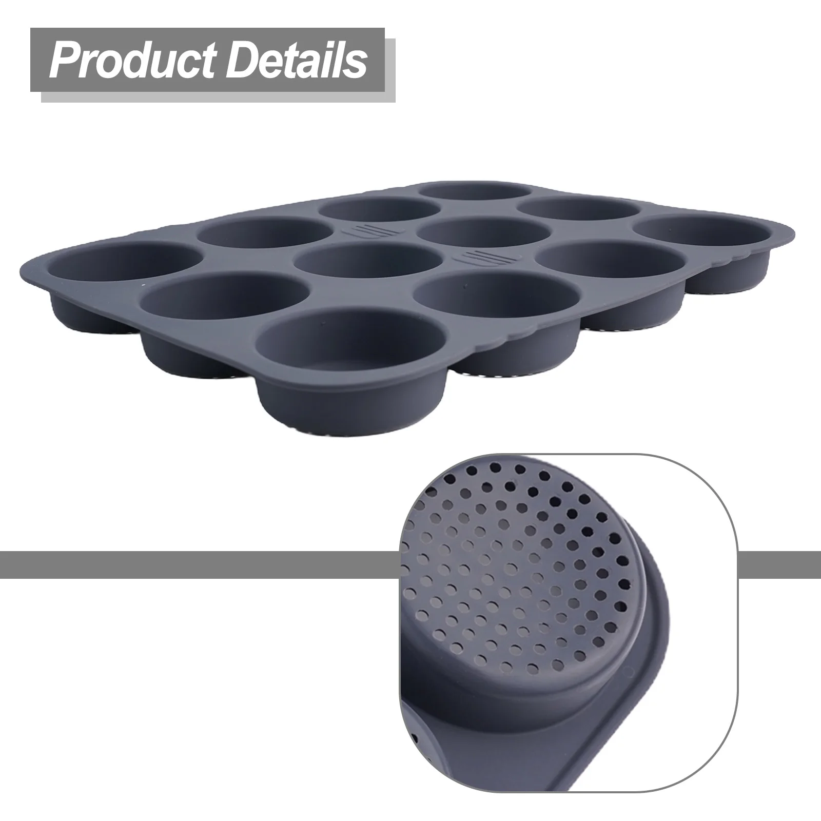 

Bake Perfect Hamburger Buns at Home with this 12 Cavity Silicone Tray Nonstick and Dishwasher Safe for Easy Use