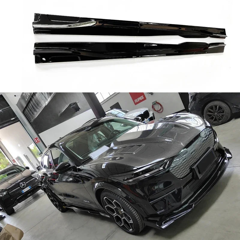 Ford Mustang Mach-E GT Body Kit Glossy Black Side Skirt Side Lip 2021-2024 Mach-e Non GT