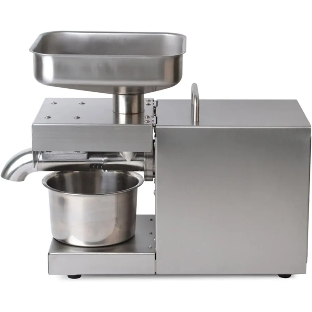 Stainless Steel Kitchen Cold & Hot Press Oil Extractor Domestic Automatic Oil Press Machine Commercial Olive Extractor