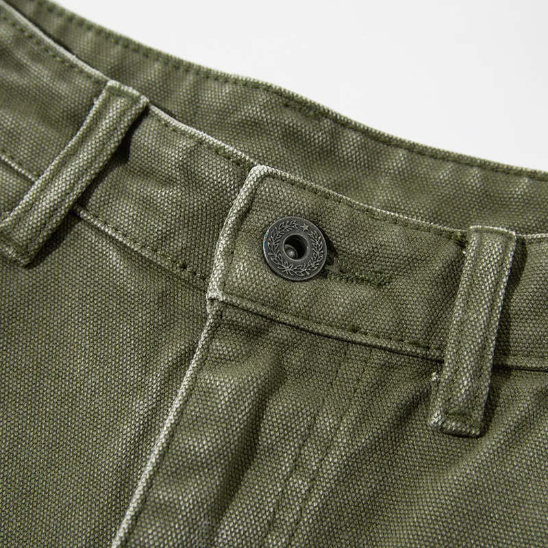W2EJOURNEY Top Quality EU US Size Jean Shorts Summer VINTAGE Retro 16-Ounce Heavy Canvas Washed Distressed Men Shorts