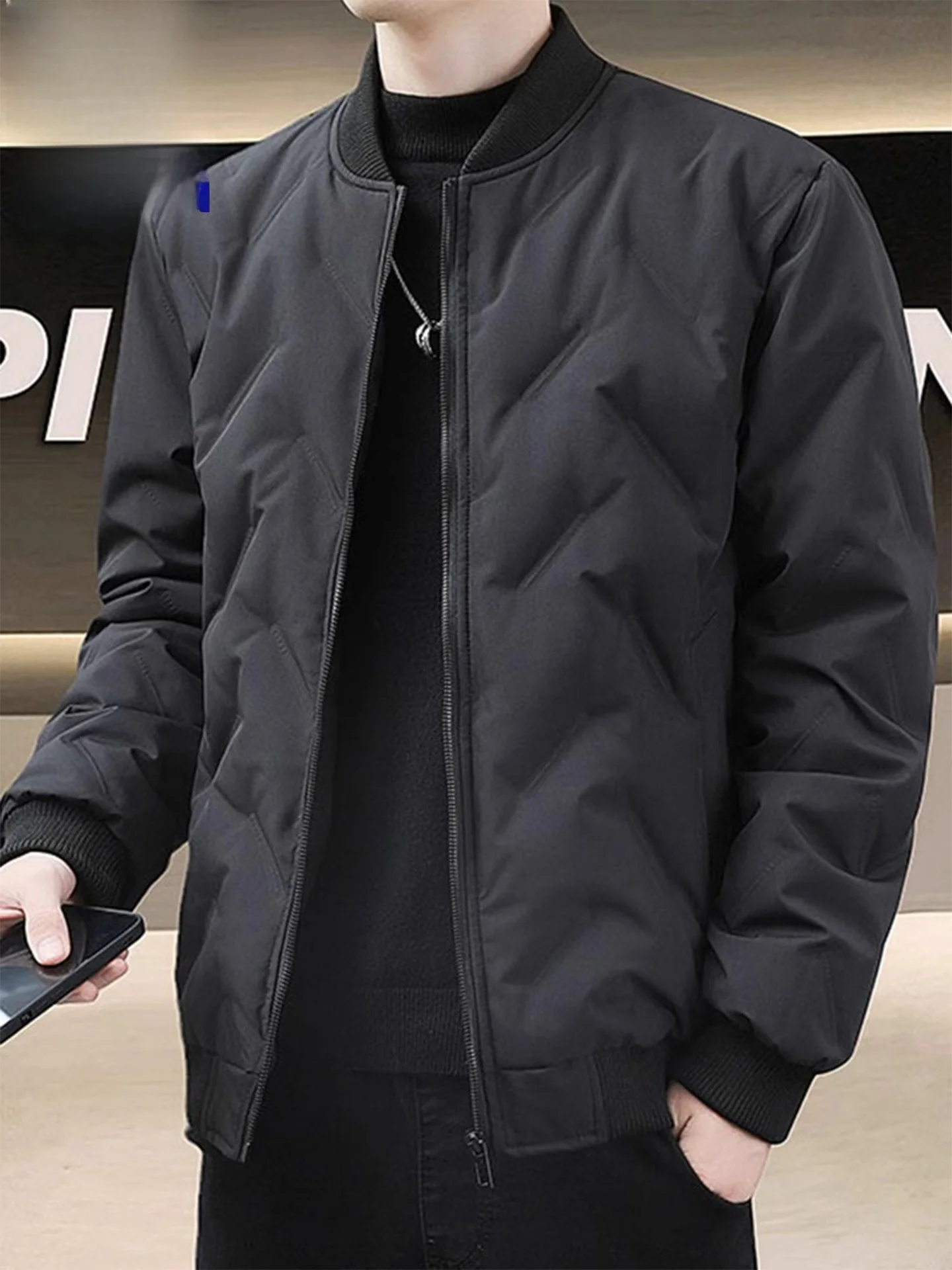 

Paul 2025 Новое легкое хлопковое джет Thiened, мужское зимнее морозостойкое теплое пуховое хлопковое пальто, верхняя одежда