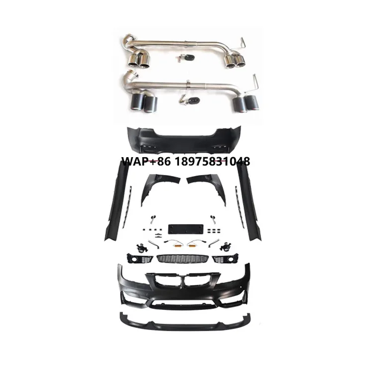 

Auto Parts E90 E92 E93 M3 M4 Style Body Kits Front and Rear Bumper Side Skirt Fenders Exhaust Pipe Body Kit for 2005-2012