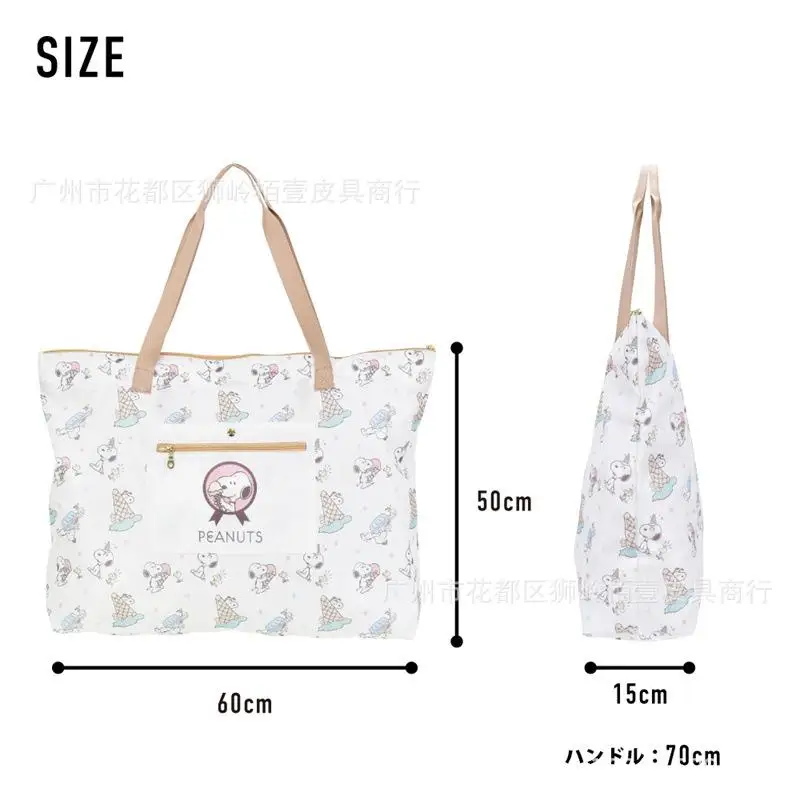 Cute Kawaii Snoopy Handbag Duffel Bag One Shoulder Bag Travel Fold Messenger Bag Large Capacity Birthday Gifts Girlfriend Gifts