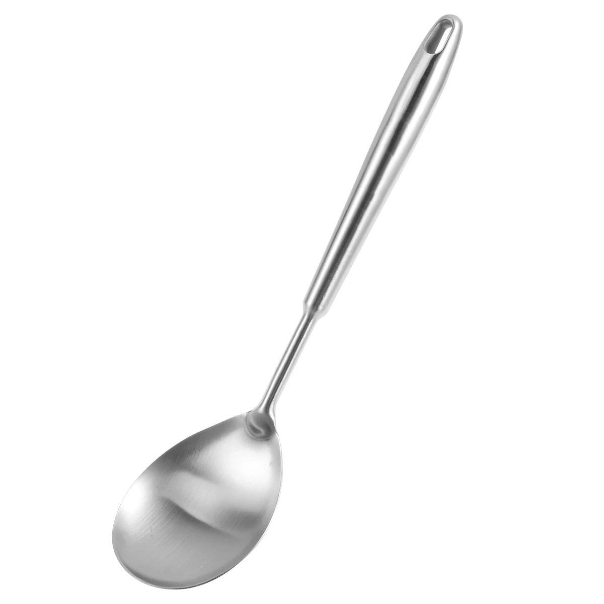 

Stainless Steel Cooking Utensils Set Heavy Duty Round Handle Heat Resistant Kitchen Gadgets Dishwasher Safe Wall Mounted Easy