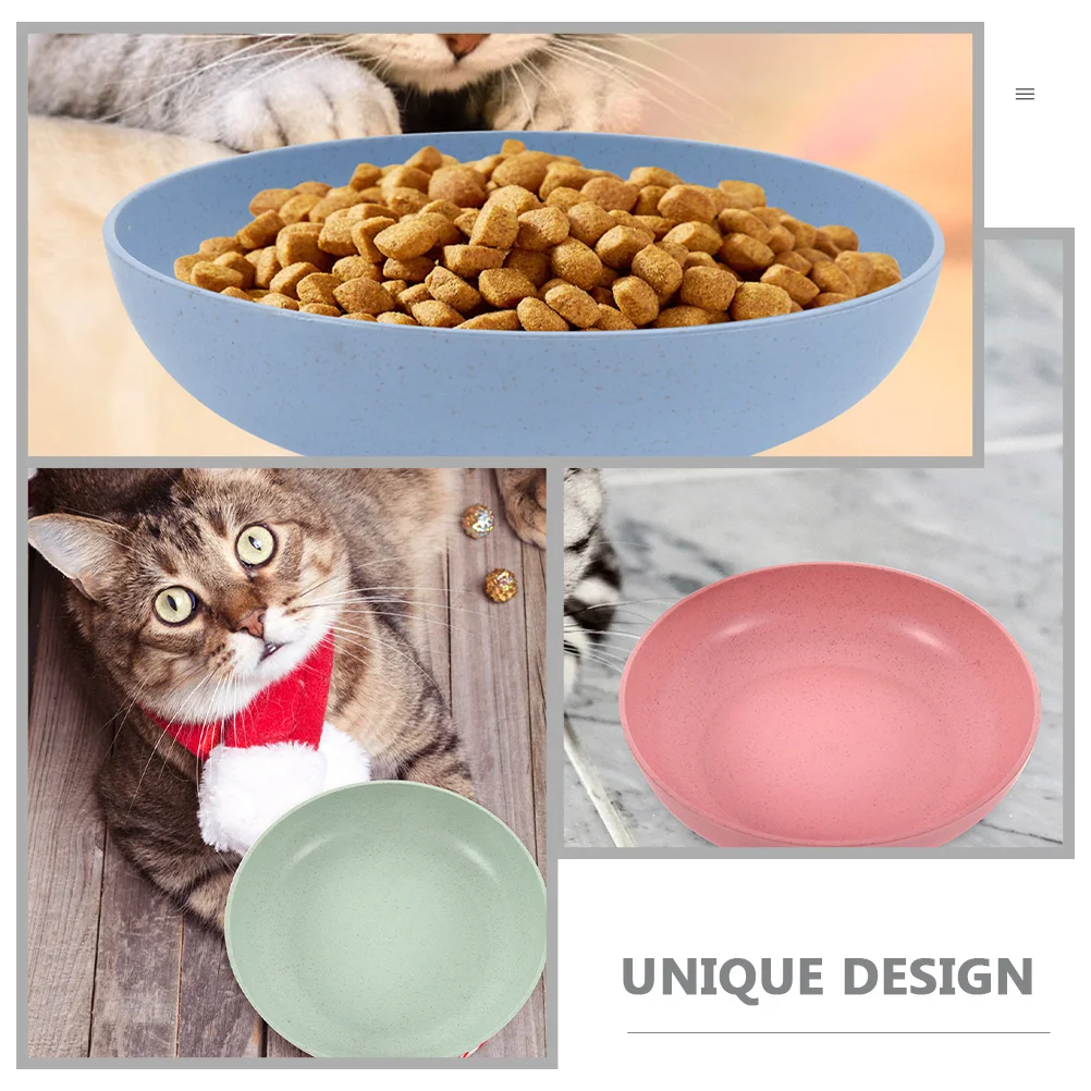

12Pcs Cat Bowls Round Shallow Design for Comfortable Eating Long Serving Life No Spills Shallow Cat Bowl Pet Food Dish