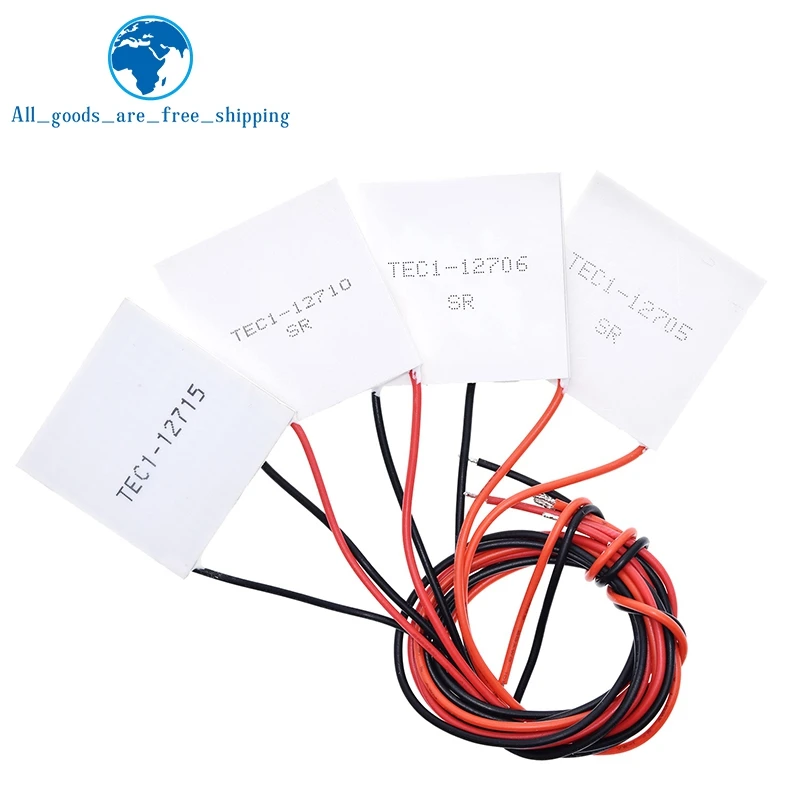 TZT TEC1-12705 Thermoelectric Cooler Peltier TEC1-12706 TEC1-12710 TEC1-12715 40*40MM 12V Peltier Elemente Module