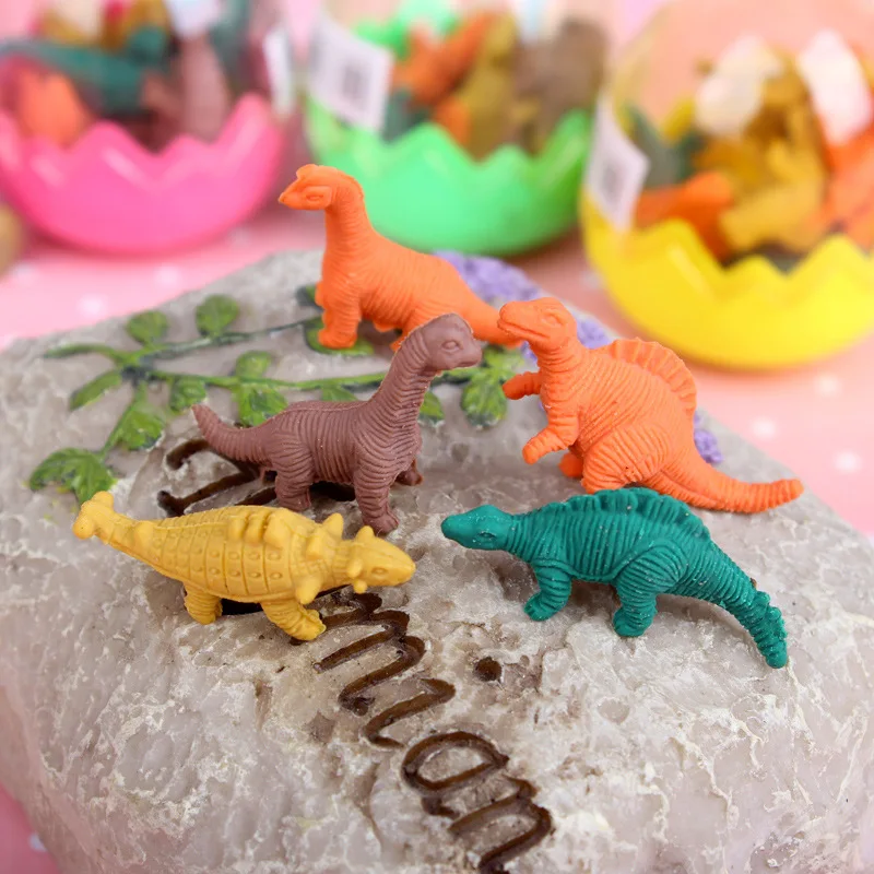 Borrador en forma de huevo de dinosaurio para estudiantes, regalo de papelería coreana, novedad