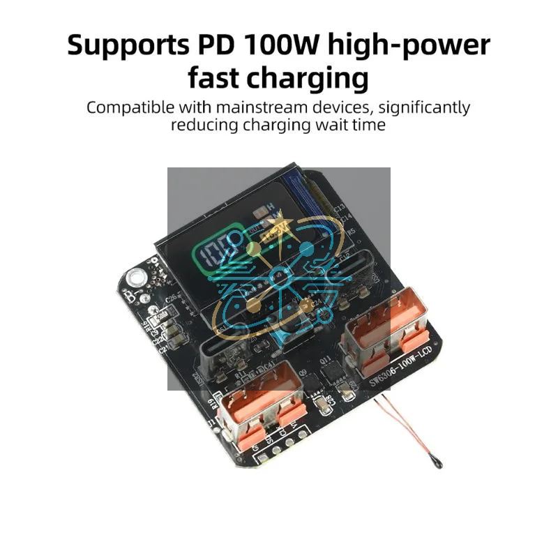 Power Bank Motherboard Overcharge Protection Color Screen Bidirectional Charging Circuit Board for Home Repair