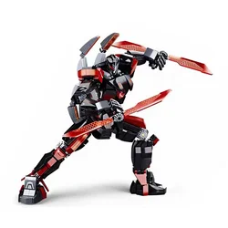 Hot SLUBAN Building Blocks MOC Mecha Blocks Series Dark Wanderer Robot City Mech Warrior Model Bricks Robot Toys for Kids Gifts