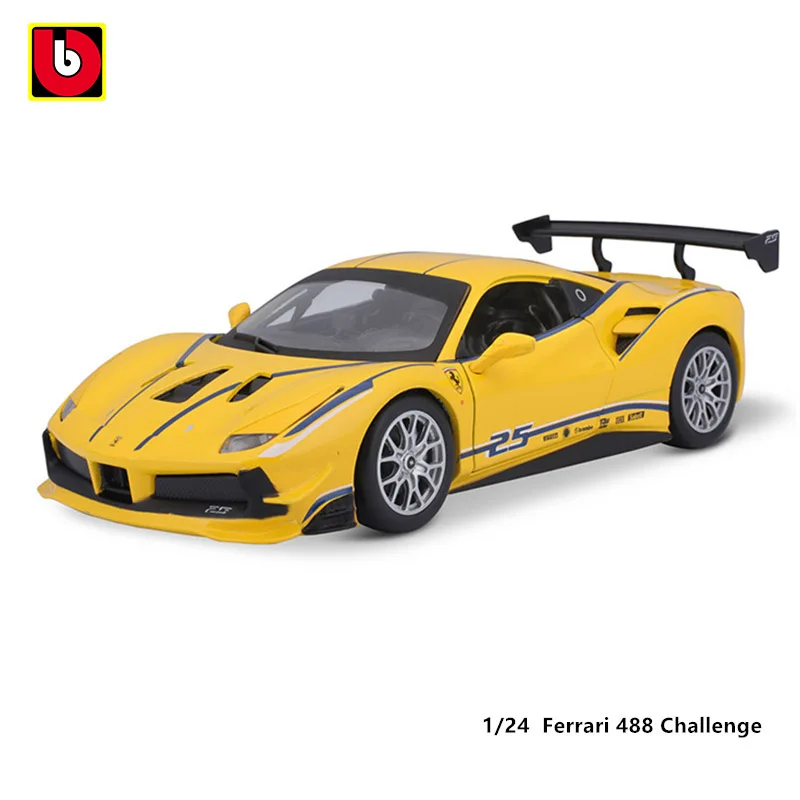 Bburago 1:24  Ferrari 2017 488 CHALLENGE FORMULA RACING Alloy Luxury Vehicle Diecast Cars Model Toy Collection Gift