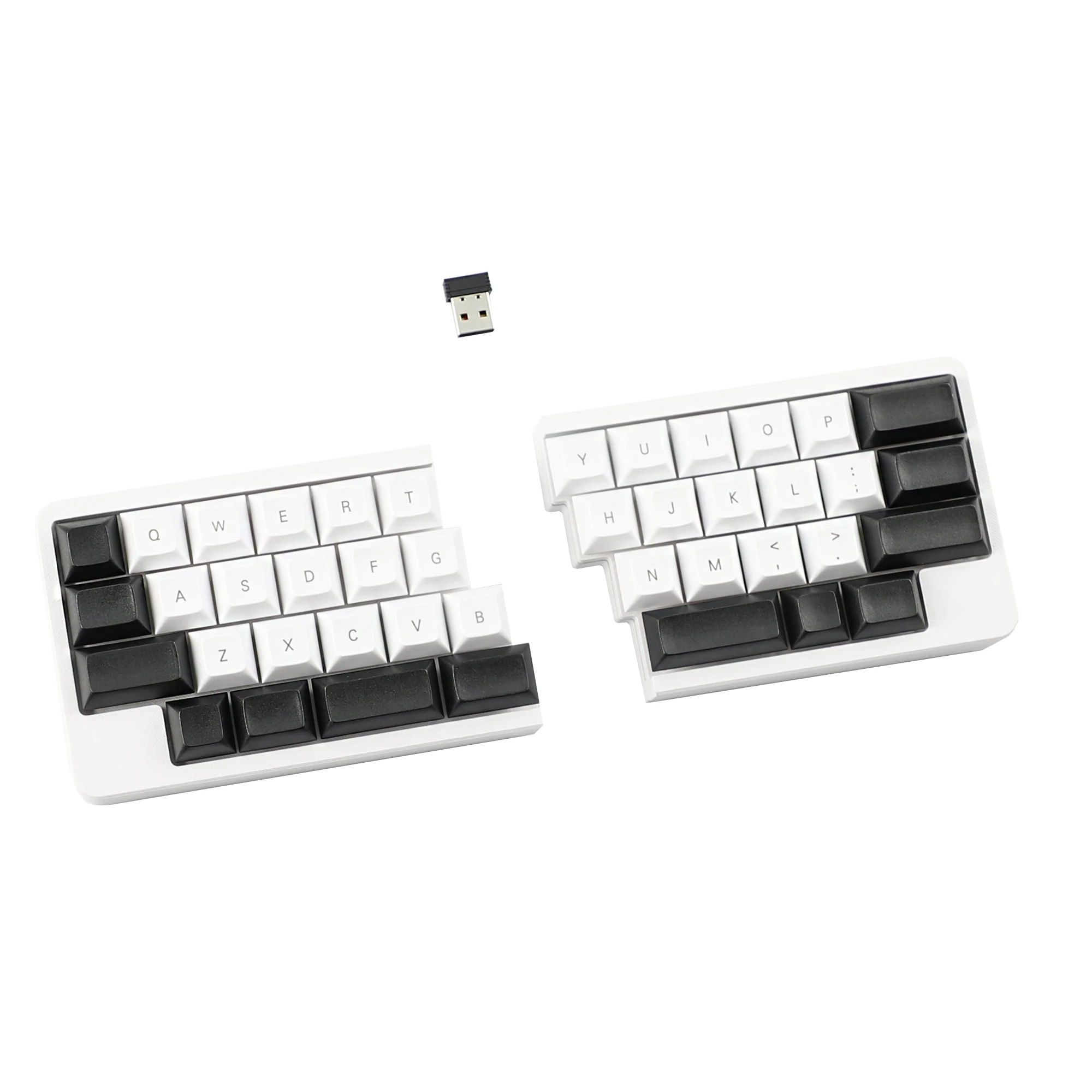 YMDK 40% 2.4GHz Wireless Split Keyboard Ergonomic Custom DIY Programmable Hot Swappable Support VIAL
