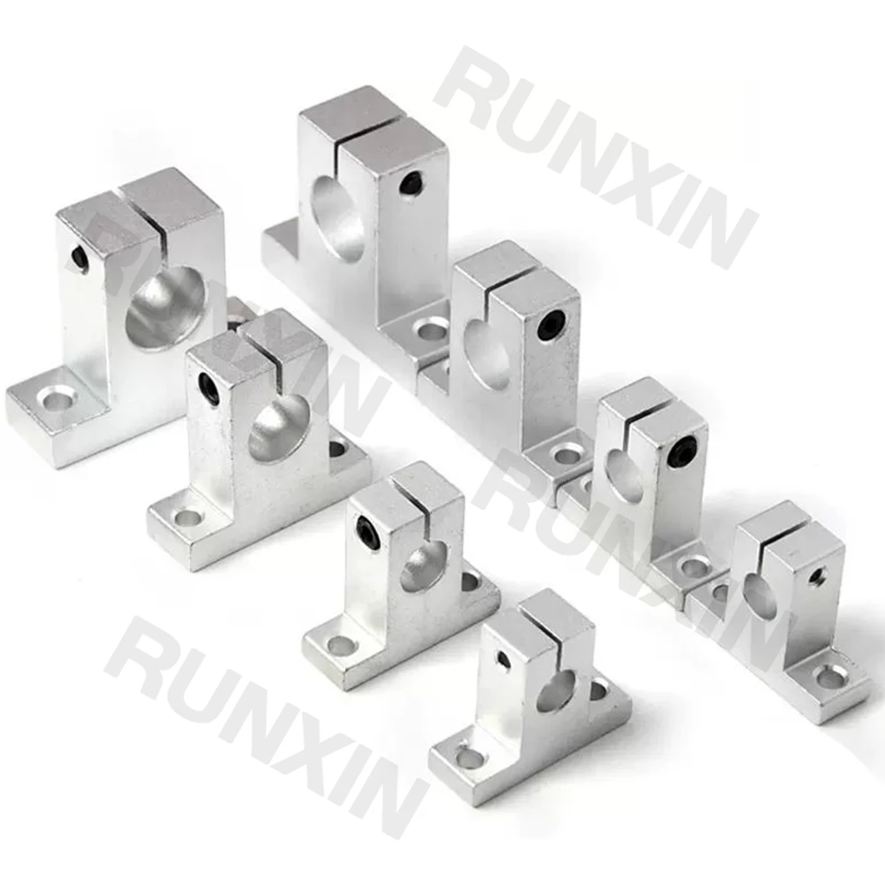 RXTNC 2pcs Optical Axis OD 20mm L300 400 500 600 700mm + 4pcs SCS20UU Linear Bearing Blocks + 4pcs SK20 Bearing Supports for CNC