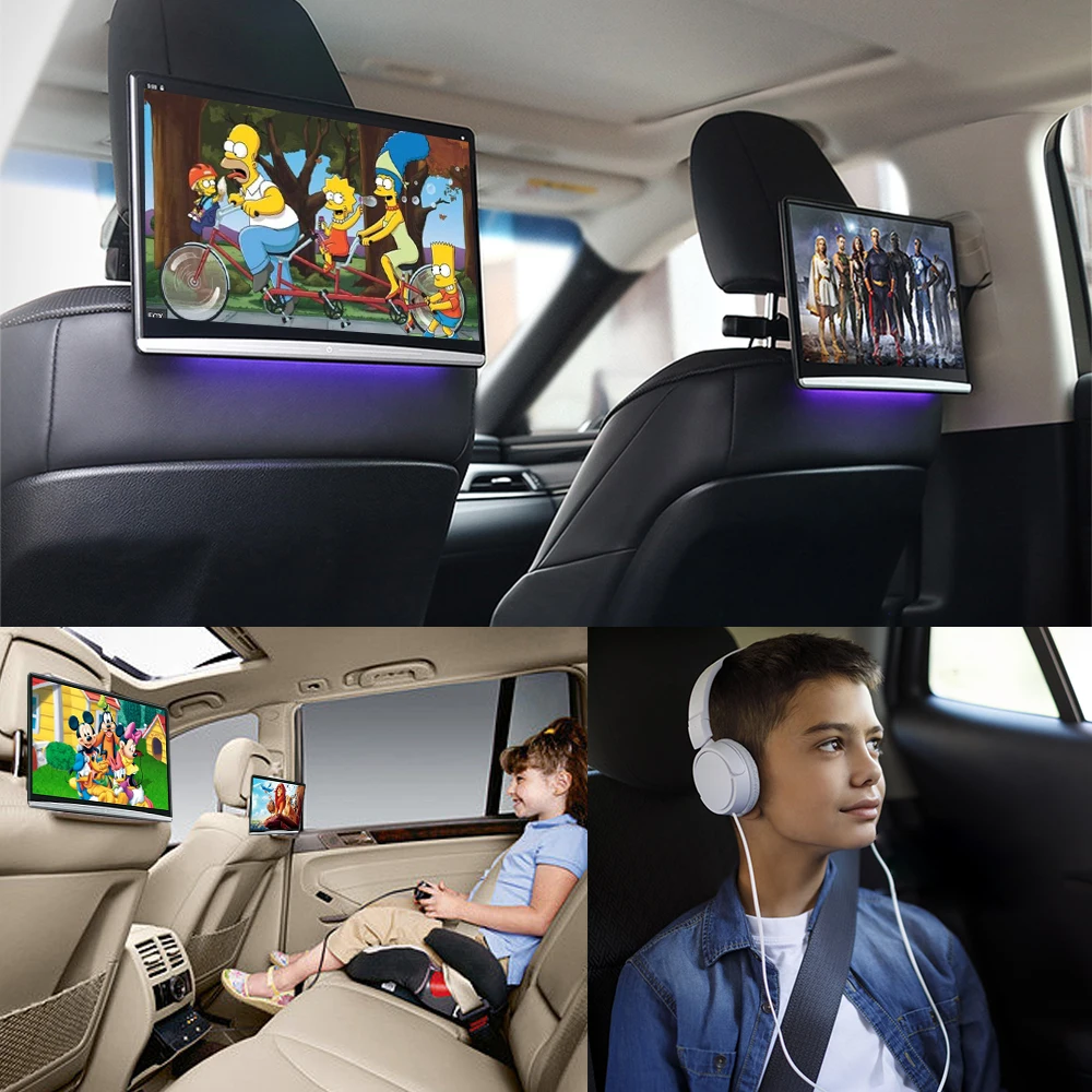 Hot Selling 13.3 Inch Android Car Headrest Touch Screen Universal Car Rear Seat Monitor Car Rear Seat Entertainment DVD Player