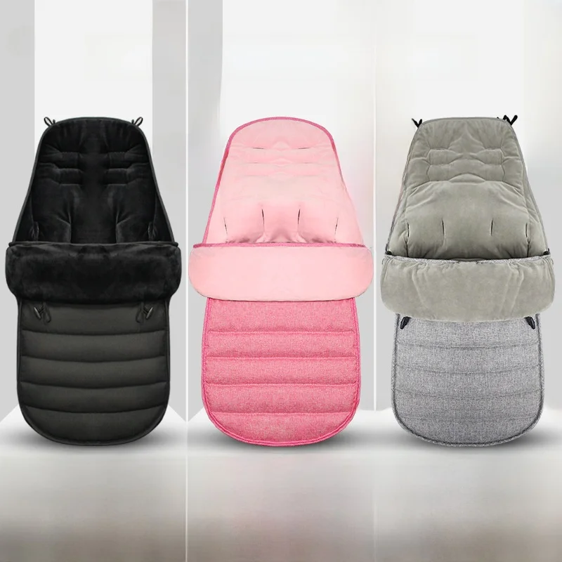 

Thiened Fce Baby Stroller S Bag Outdoor Warmth Protection Windproof Booties for Baby in Autumn And Winter