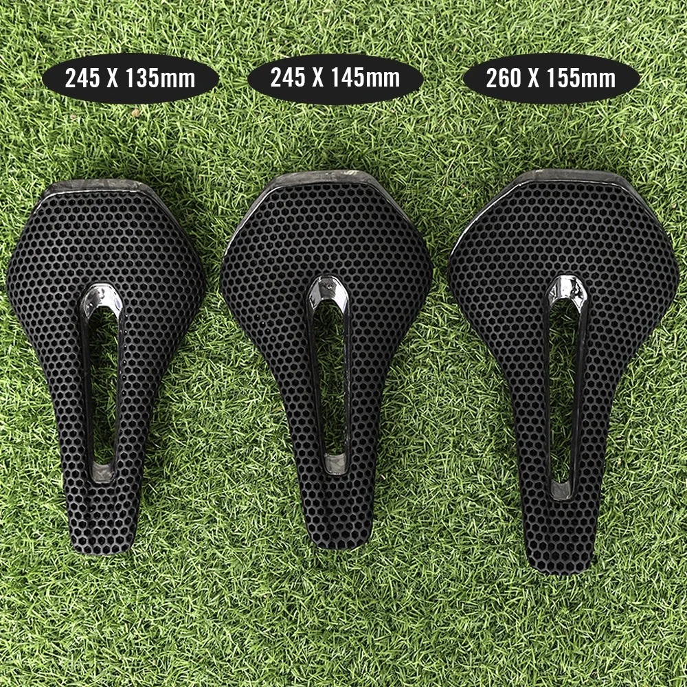 RYET 3D Printed Full Carbon Bicycle Saddle 245mm *135/145/155mm Bike Saddle for MTB Gravel Road Bike Seat bicycle parts image 3